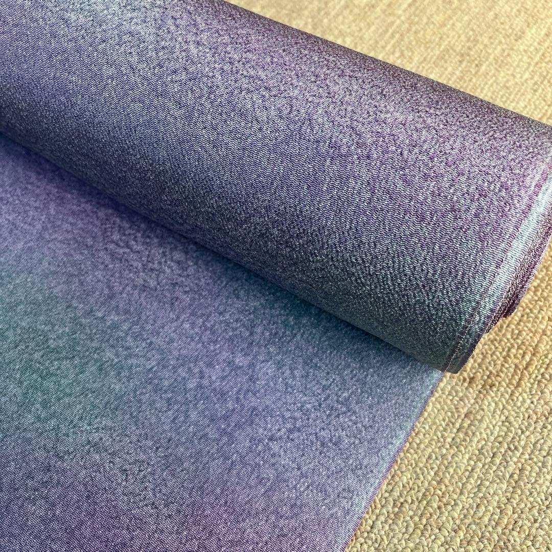 着物反物 紫グラデーション スコッチガード加工済み 絹 - メルカリ