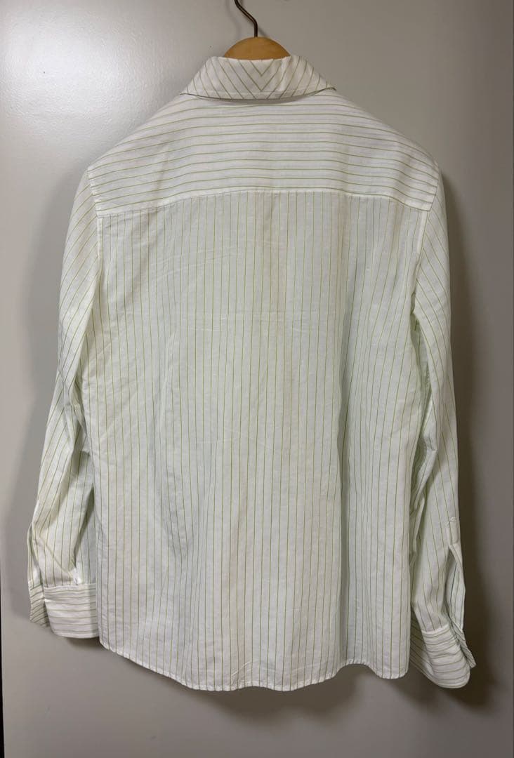 美品 loro piana ロロピアーナ イタリア ストライプシャツブラウス