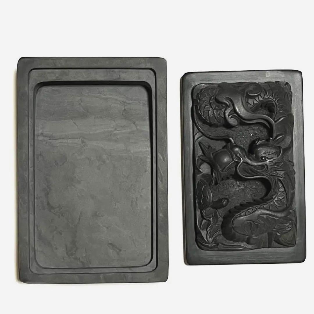 竜と亀 蓋付き硯 すずり - メルカリ