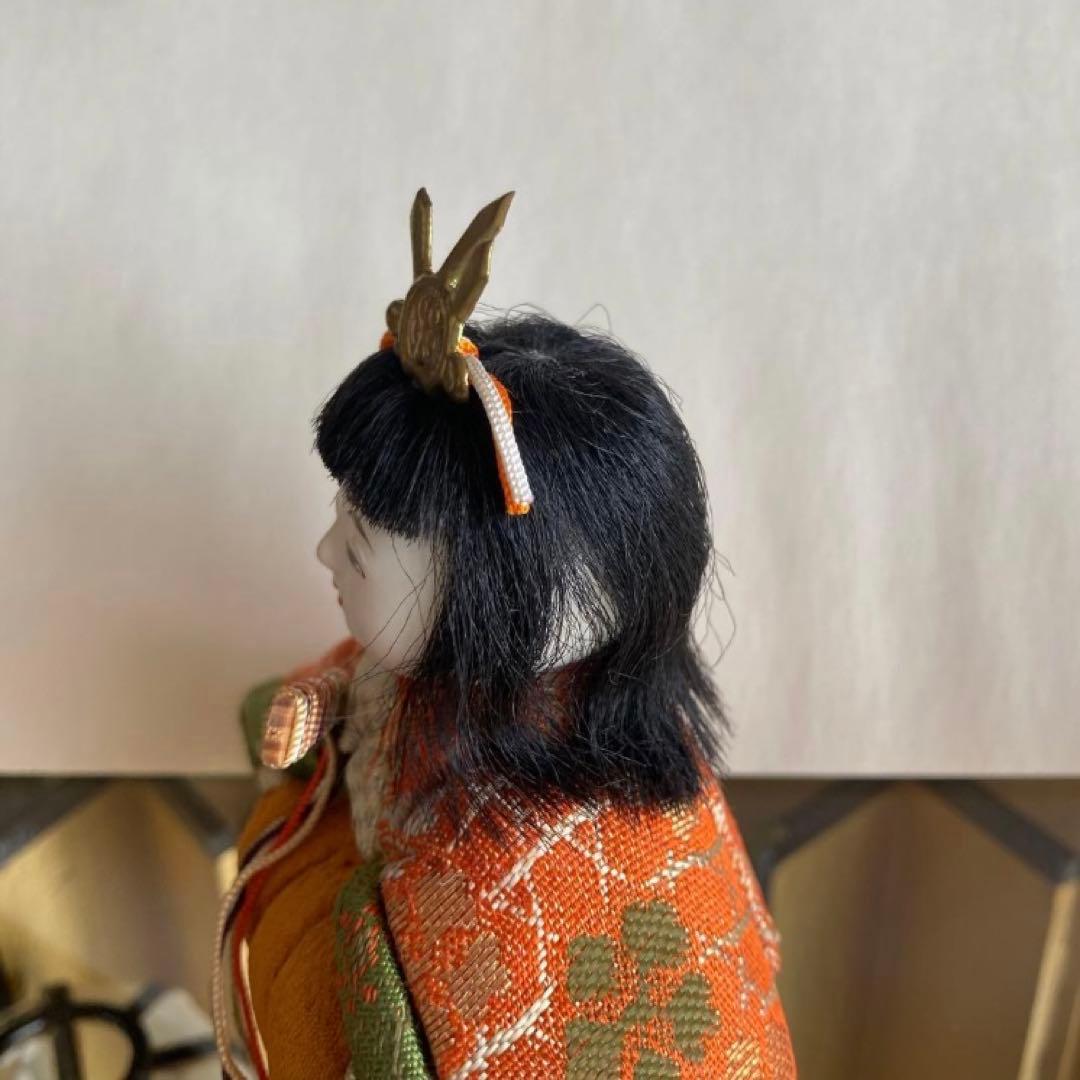 昭和レトロ 木目込雛人形 オルゴール・ガラスケース付 1950年代 保管用