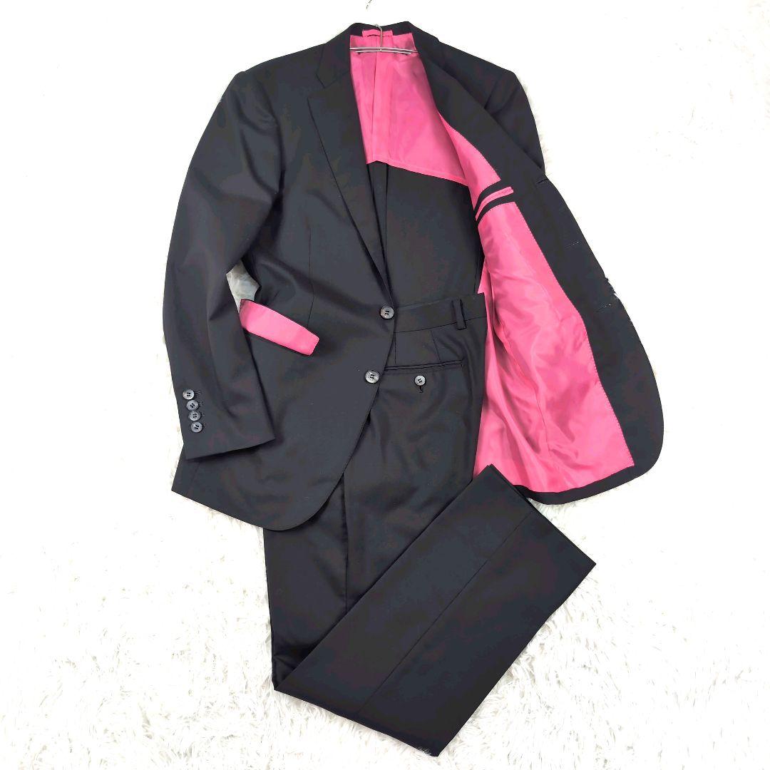 ビームス ヴェイパライズ スーツセットアップ M ブラック 裏地ピンク 日本製 楽天市場】beams メンズ（素材（生地・毛糸）ナイロン）（スーツ