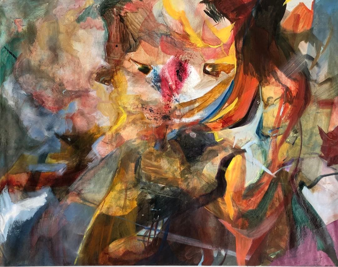 【F50号】sunday park サンデーパーク原画 oil painting Sunday Morning. Street Café in Boulder, Colorado by Stanislav