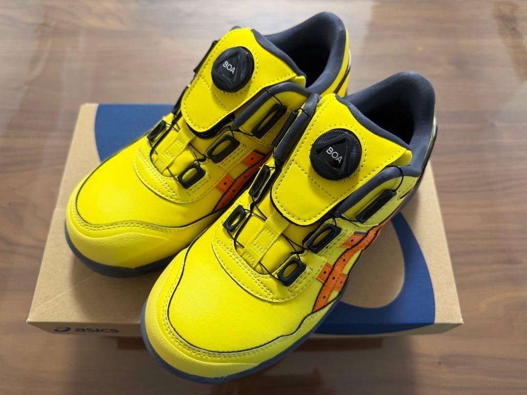 asics アシックス 安全靴 ウィンジョブ CP306 イエロー 22.5 ウィンジョブ アシックス asics 安全靴 boa CP306 ローカット おしゃれ
