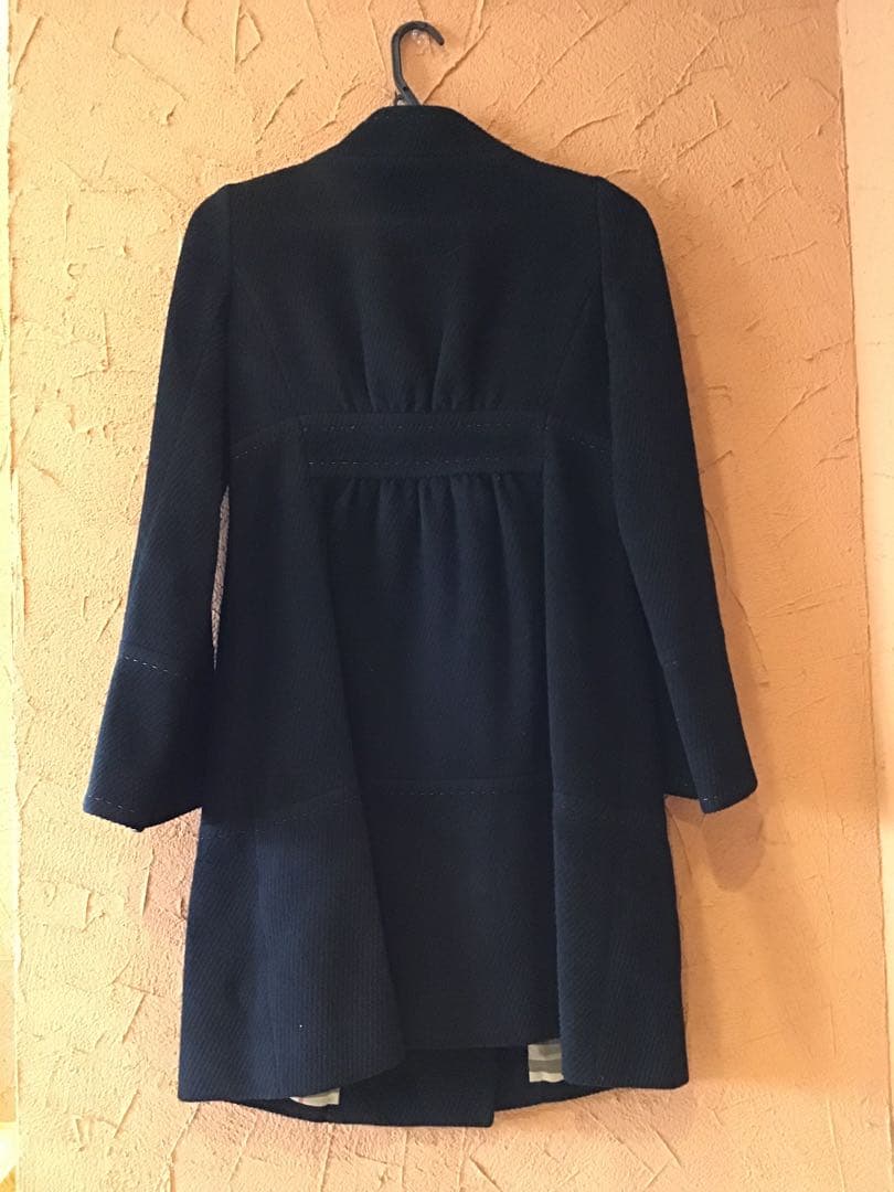 バーバリーブルーレーベル】美品アンゴラウールコート 黒 38 - メルカリ