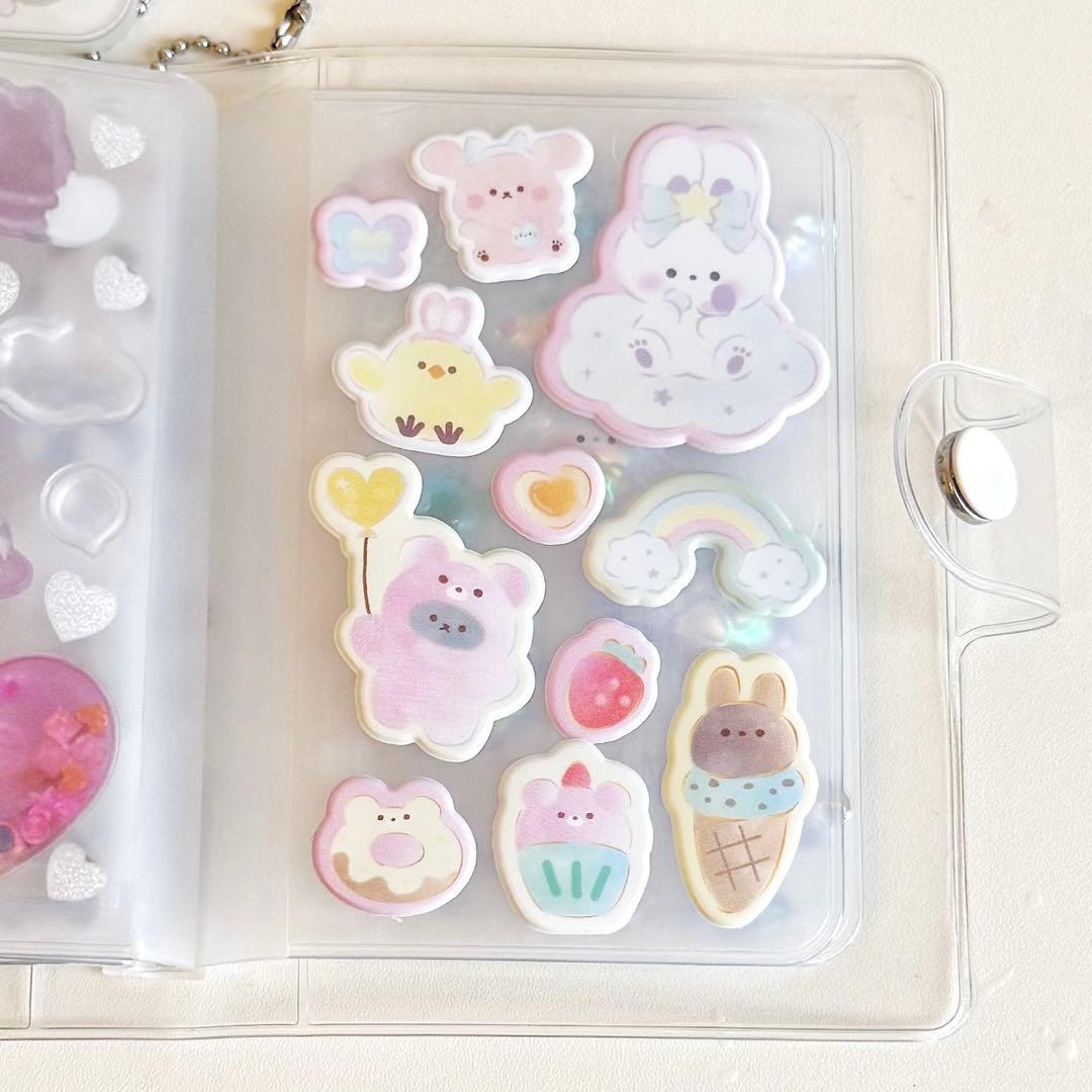 シール帳 1冊 チャーム付き おすそ分け ボンボンドロップシール うる