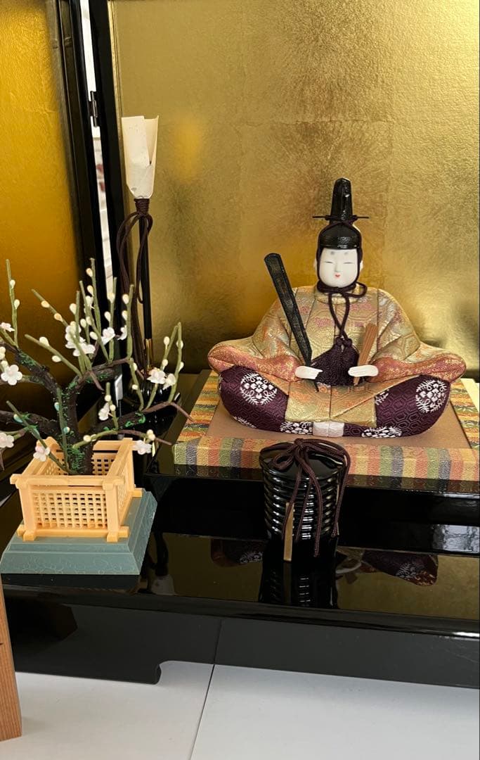 伝統的雛人形・ひな人形・木目込・双葉・一秀作・葵雛・親王飾り・屏風