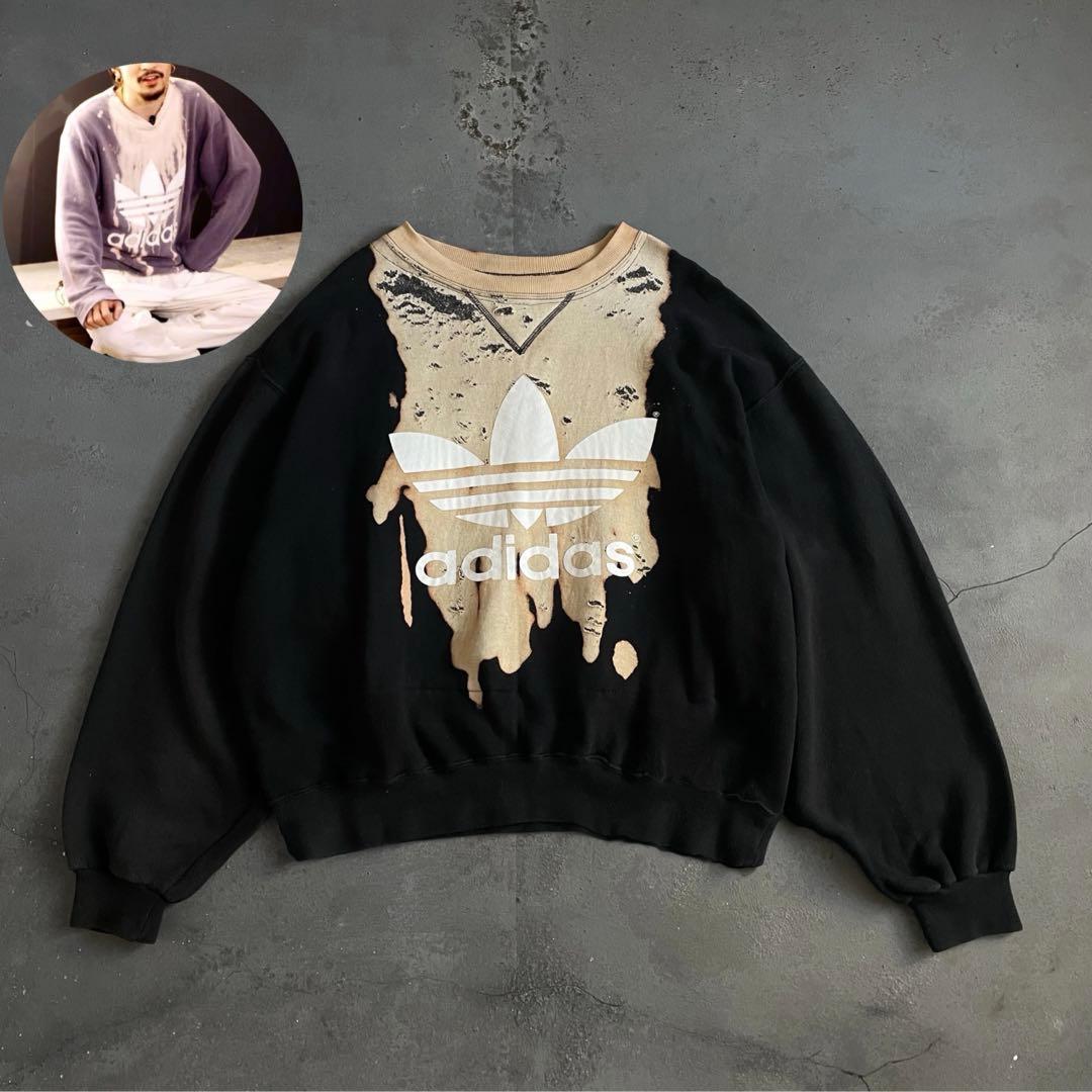 80's”万国旗“adidas”USA製“両面プリント“常田“sweat 80s ビンテージ アディダス マルチカラー スウェット King Gnu常田大希