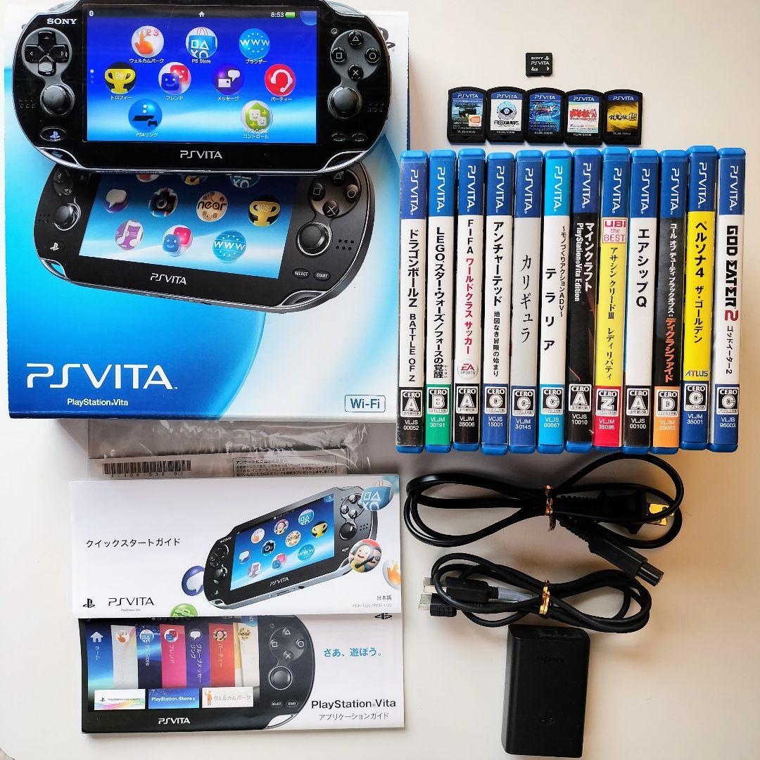 PSVita本体 & ソフト18本セット クリスタルブラック - メルカリ