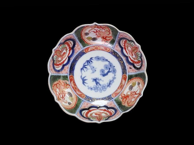 大聖寺伊万里 金襴手 団龍紋に鳳凰の図 膾皿 N514AS-CVq - メルカリ