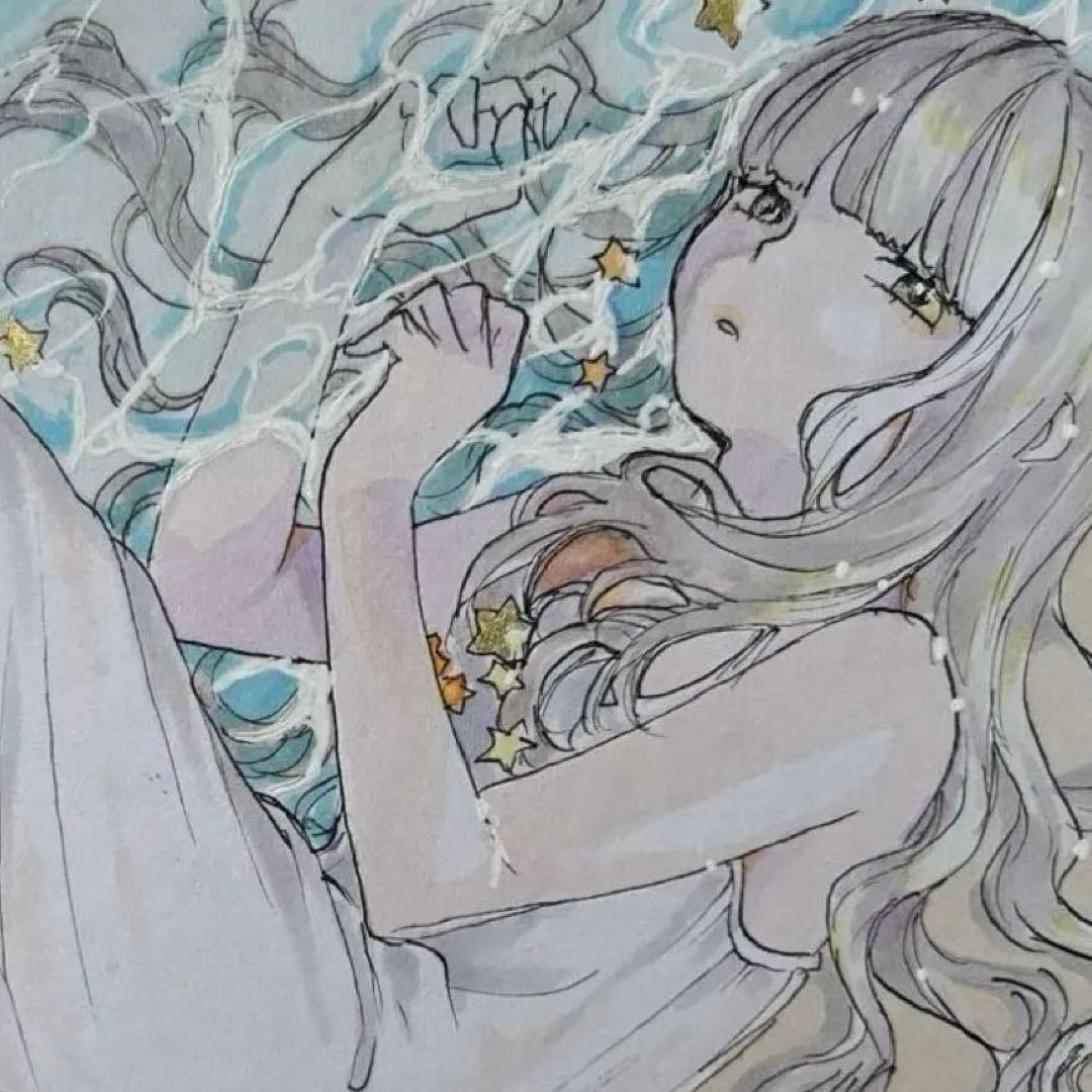 m*可様 手描きイラスト オリジナル 小色紙 - メルカリ