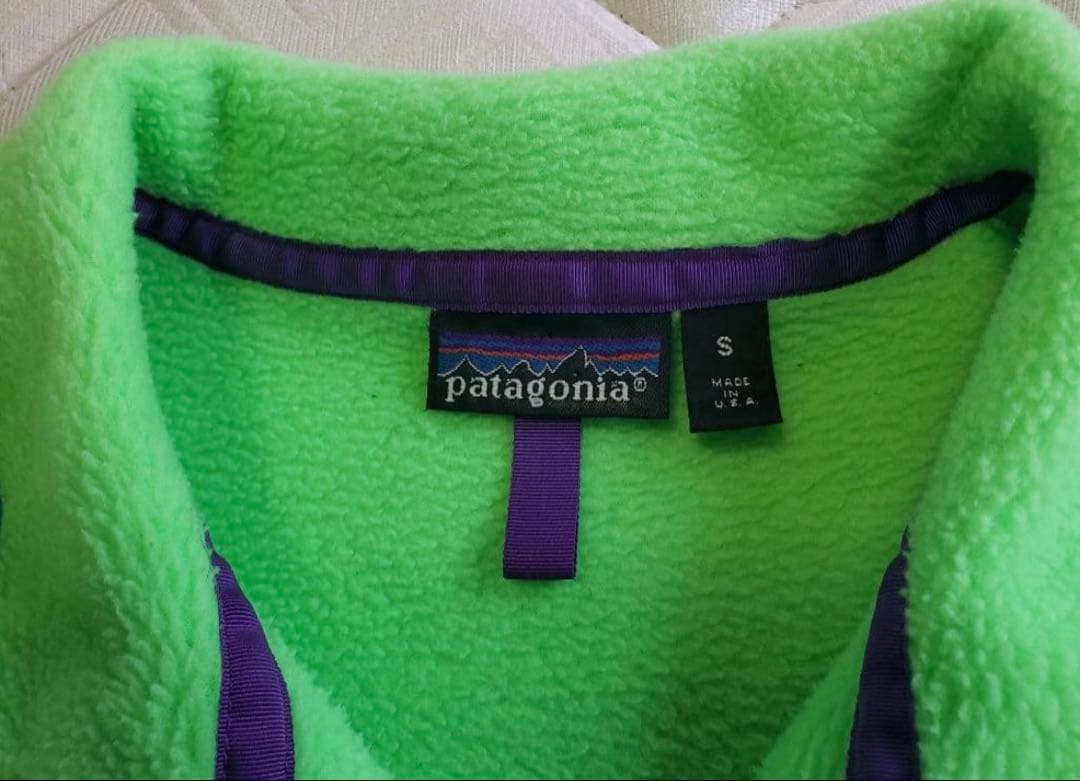 ハ*レ様 【希少・USA製】パタゴニア スナップT フリース S ネオン
