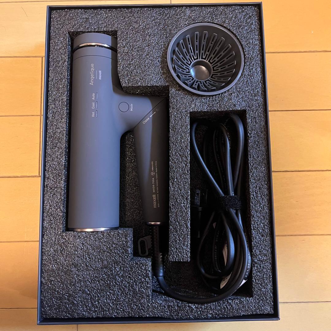 maxellマクセルヘアドライヤー MDKR-700A-GY Angeliqueプラズマイオンヘアドライヤー