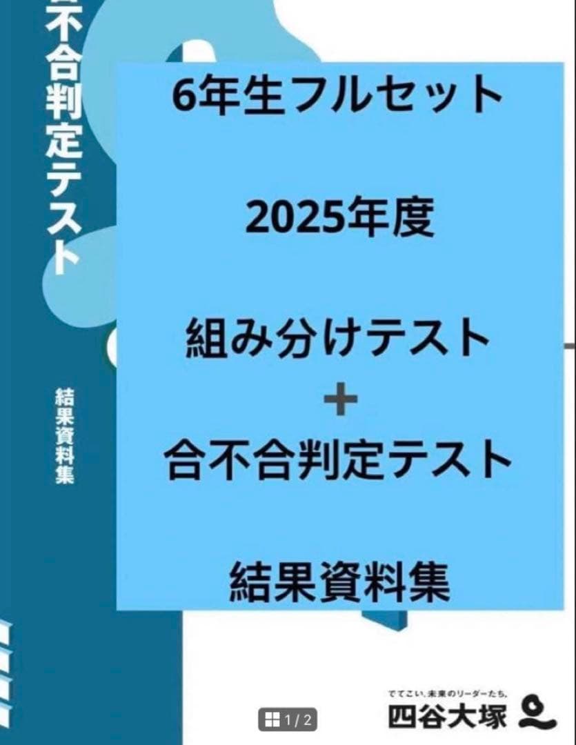 2025年 6年生 公開組分けテスト+合不合判定テスト - メルカリ