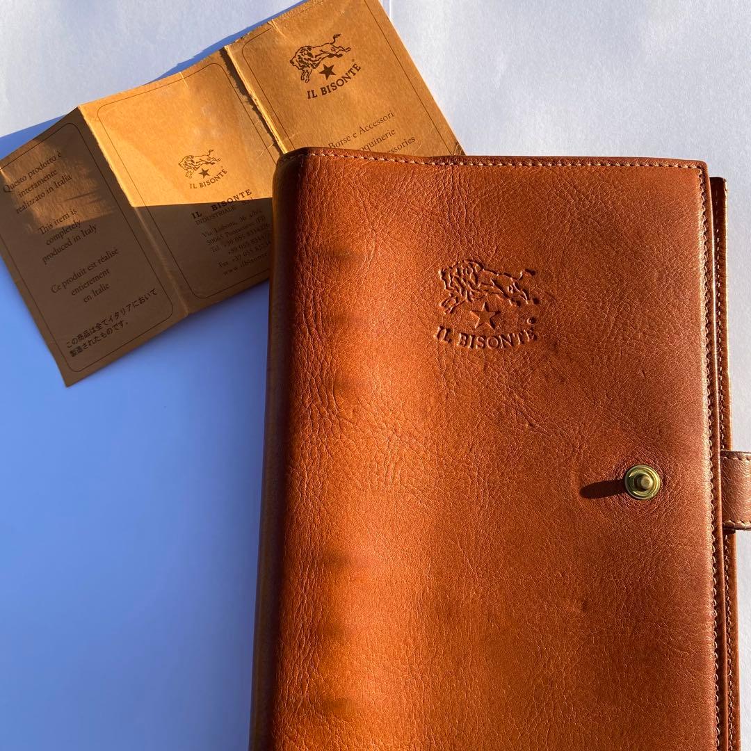 イルビゾンテ IL BISONTE 手帳 ヌメ キャメル バイブル - メルカリ