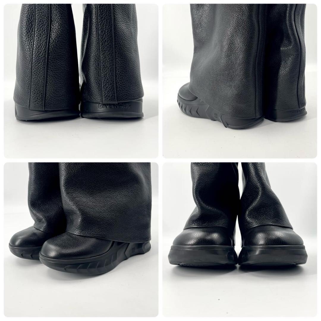 未使用級/定価32万】近年 ジバンシー シャークロック ロング ブーツ 黒