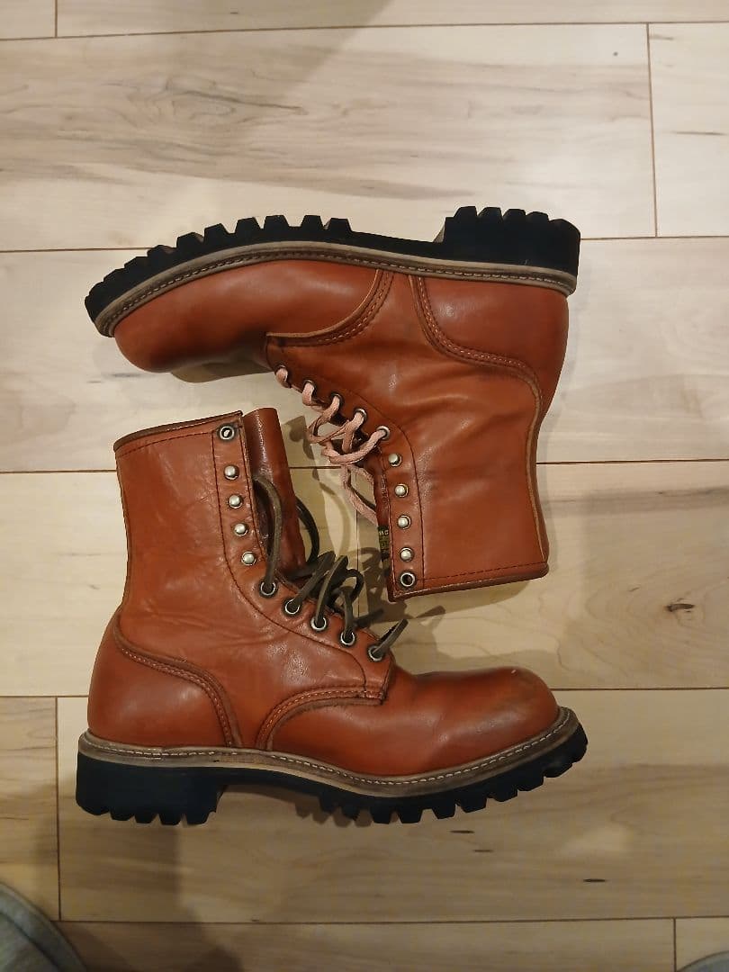 RED WING US7.5 25.5cm ロガーブーツ　ビブラム　半円犬タグ
