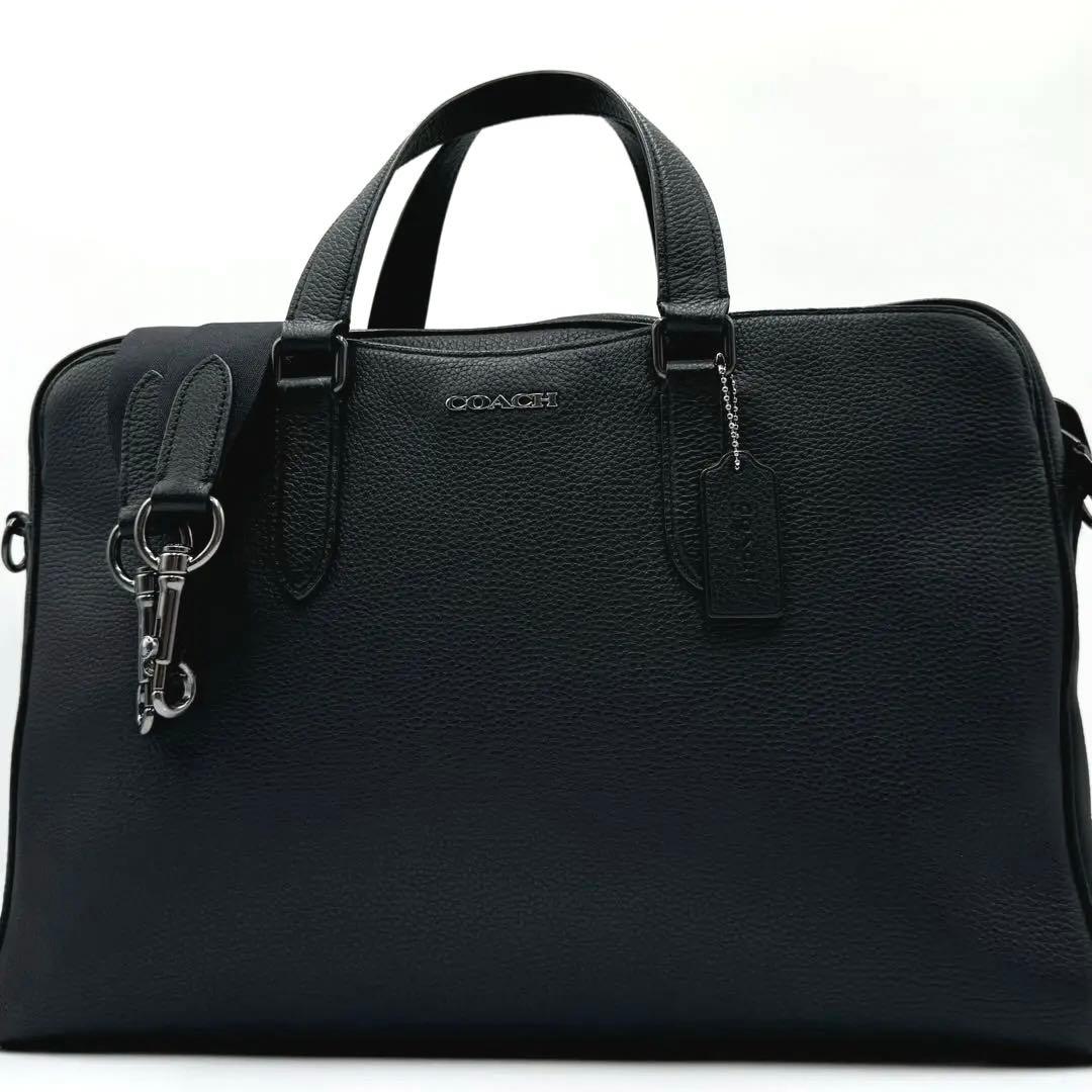 極美品✨ コーチ ブリーフケース 2way グラハム A4 レザー ブラック
