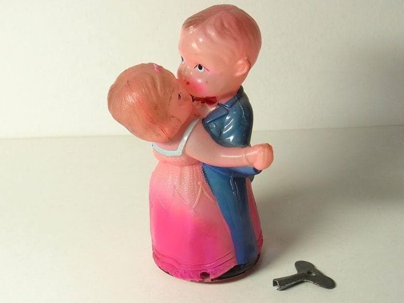 ダンシング カップル セルロイド おもちゃ 占領下日本製 ゼンマイ 戦後