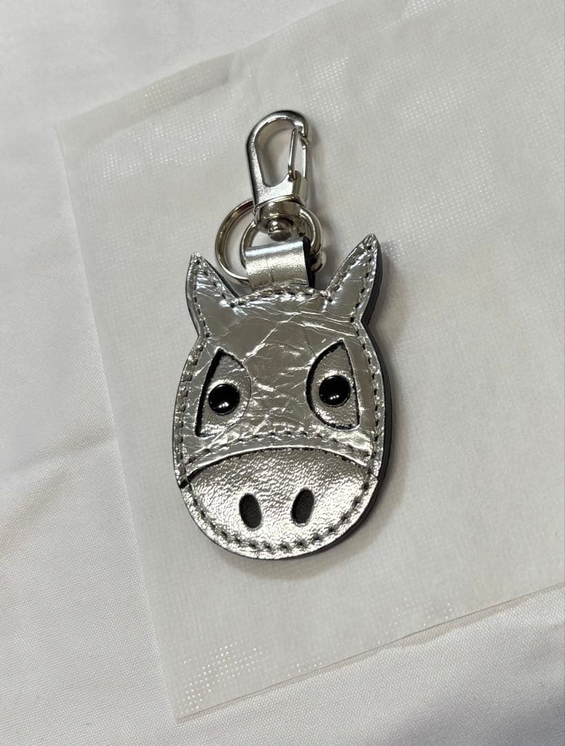 ソメス会員限定抽選販売品 午年 開運・馬メンコキーホルダー シルバー