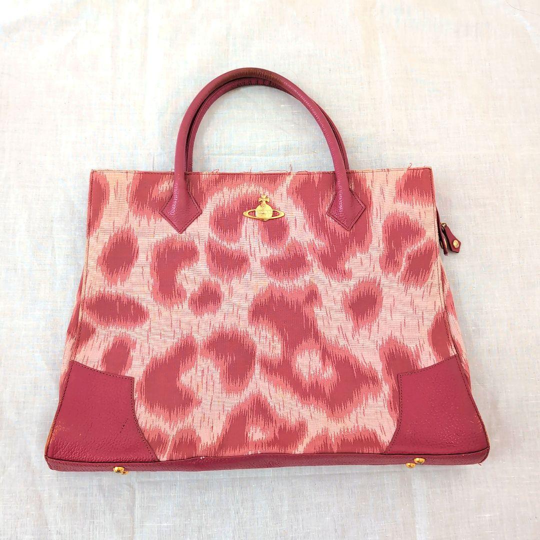 廃盤 ヴィヴィアンウエストウッド レオパード ピンク バッグ オーブ 豹