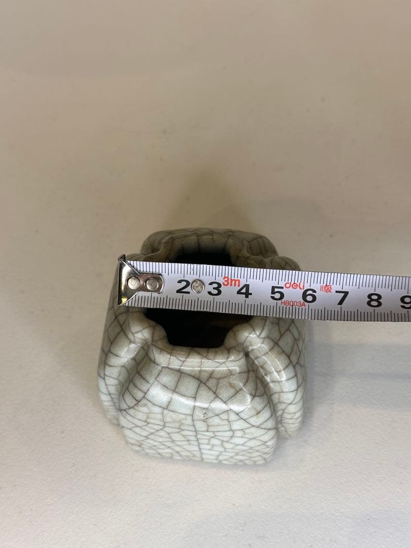 中国 宋代 哥窯 水盂 小壺形 開片釉 古陶磁 文房具 時代物