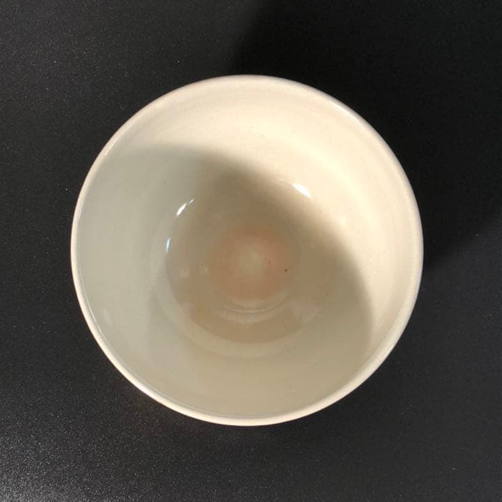 茶道具】抹茶碗 色絵梅 市川通三 共箱 紅梅 R0322お4