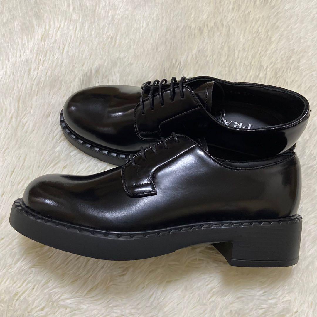 ⭐️新品未使用⭐️ プラダ DNC713 ポストマンシューズ ブラッシュド