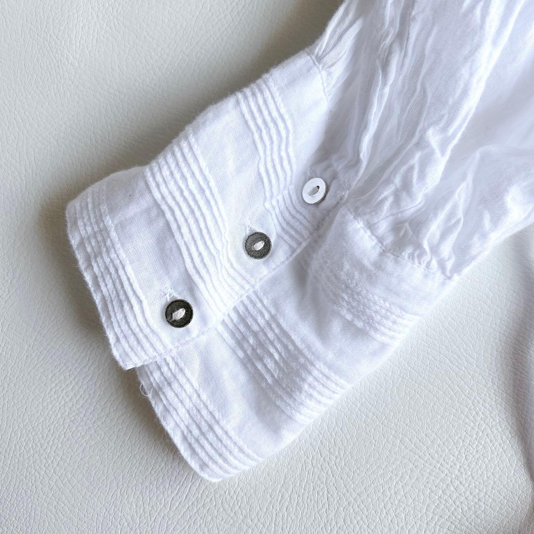 ☆美品☆ヌキテパ 五明祐子さんコラボ 衿フリルブラウス シアー