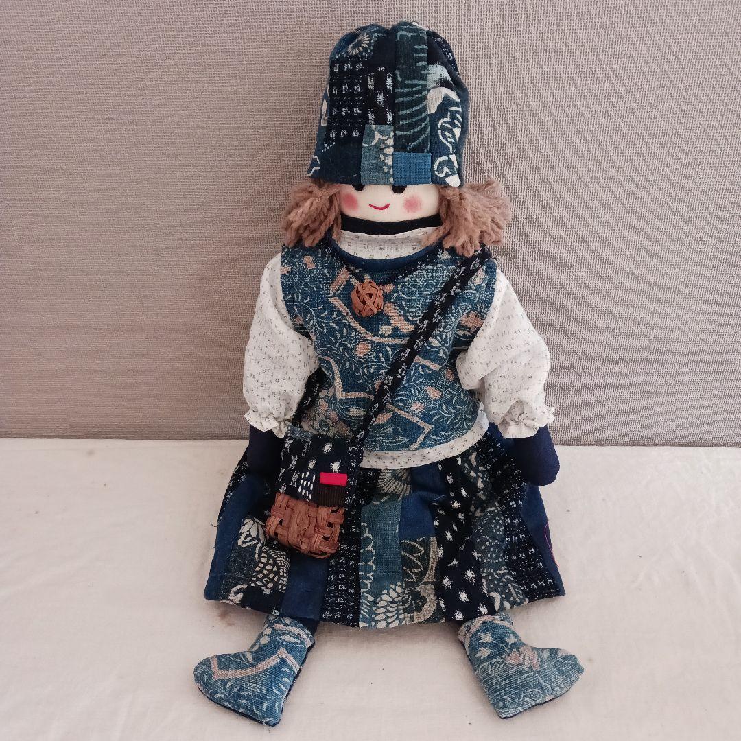 古布リメイク～古布人形パッチワーク山葡萄 - メルカリ
