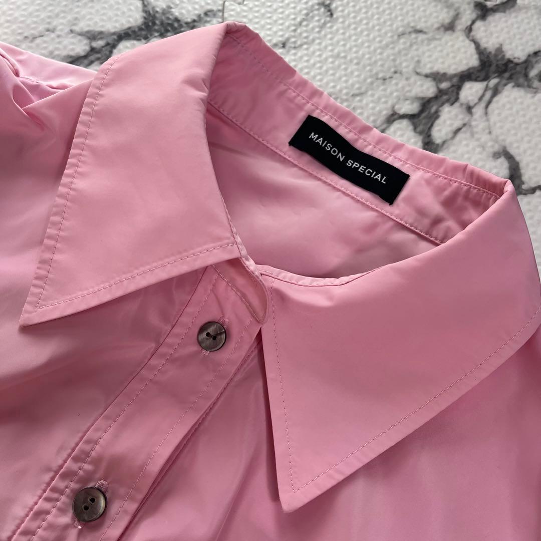 MAISON SPECIAL パフスリーブ 2WAYタフタシャツ ギャザー - メルカリ