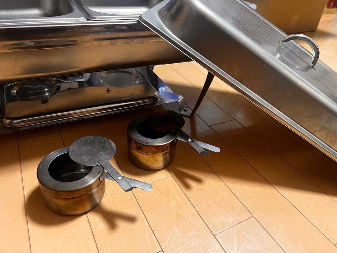 チェーフィングディッシュ ホテルパン ステンレス 2トレイ 7.2L 湯煎式