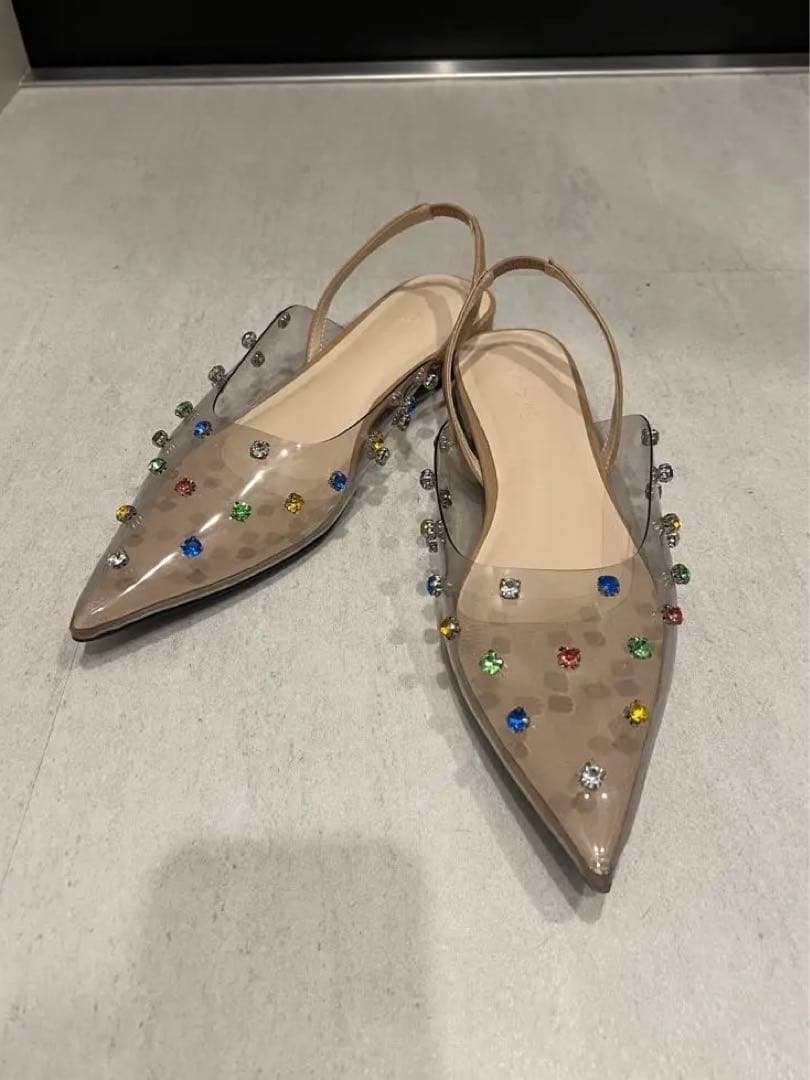 【最終値下げ】searoomlynn ビジュークリアミュール Bijou Ribbon Clear Mules /ビジューリボンクリアミュール | FICT