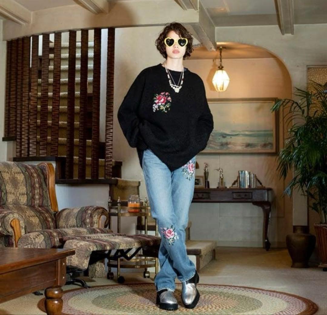 DAIRIKU 21AW Flower Knit 花柄刺繍モヘアニット - メルカリ