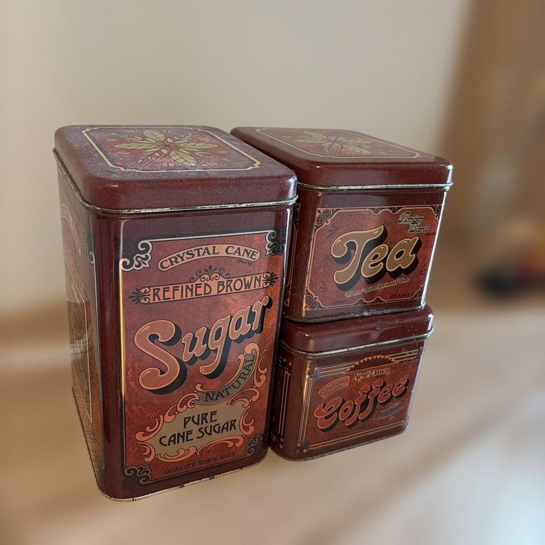 ヴィンテージ空き缶セット 砂糖 紅茶 コーヒー - メルカリ