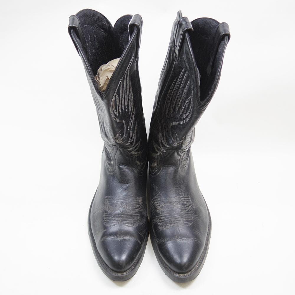 28cm ヴィンテージ ブラック ウエスタンブーツ ビブラムソール P4222