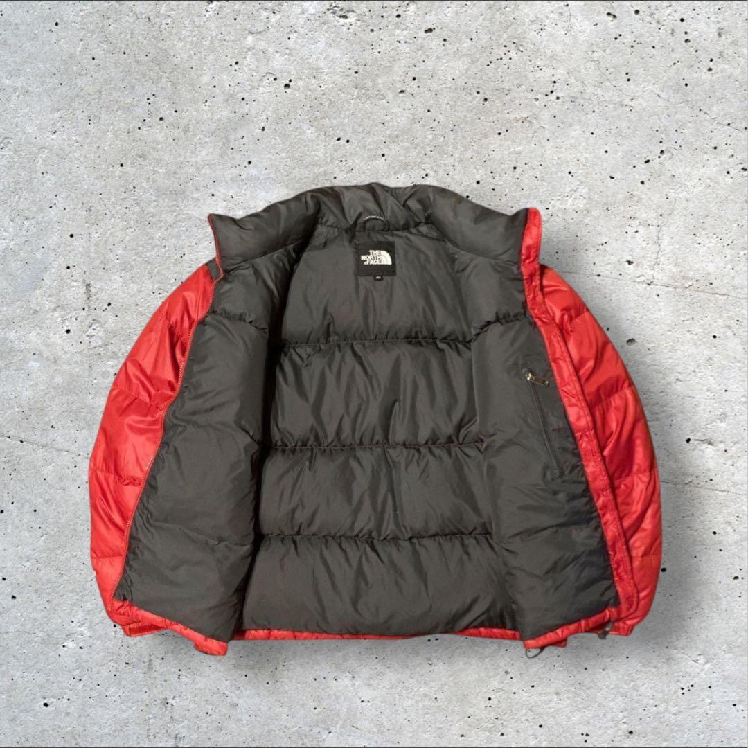ザ・ノースフェイス〉ヌプシ ダウンジャケット 赤 M 700 ツートン