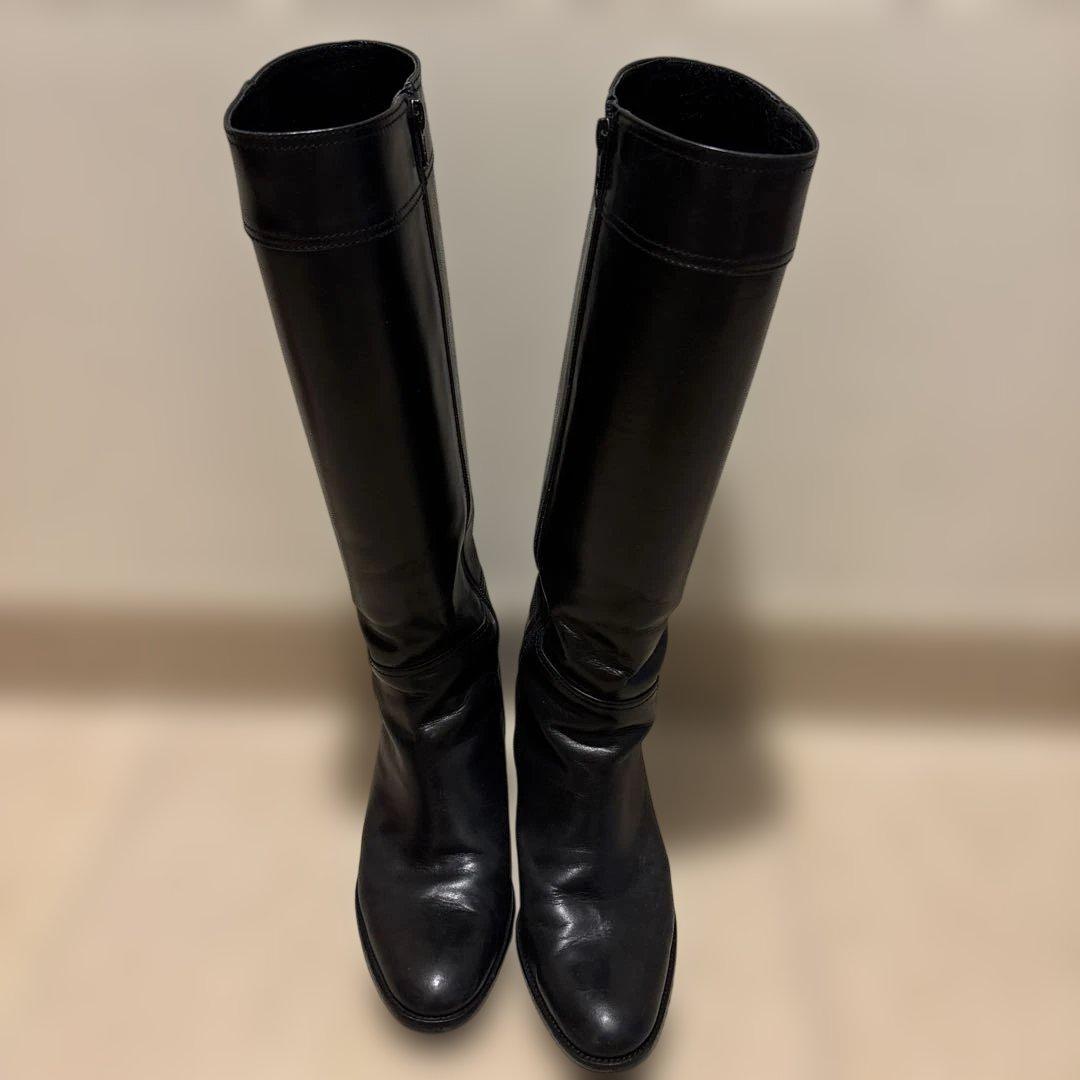 最終値下げ！マーガレットハウエル イデア レザーロングブーツ - メルカリ