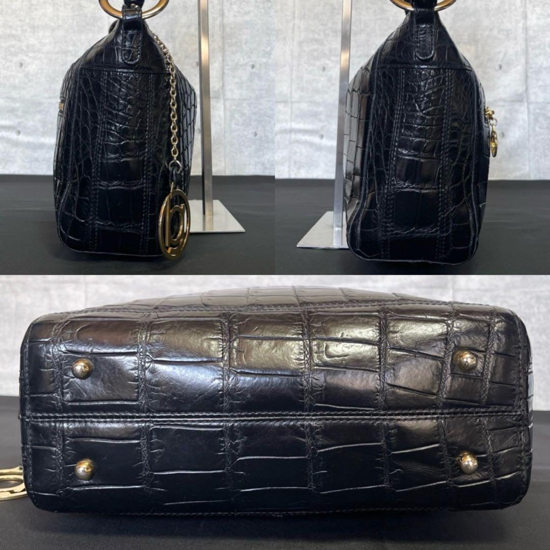 未使用級】BEAUGRAND クロコダイル JRA認定 セミショルダーバッグ