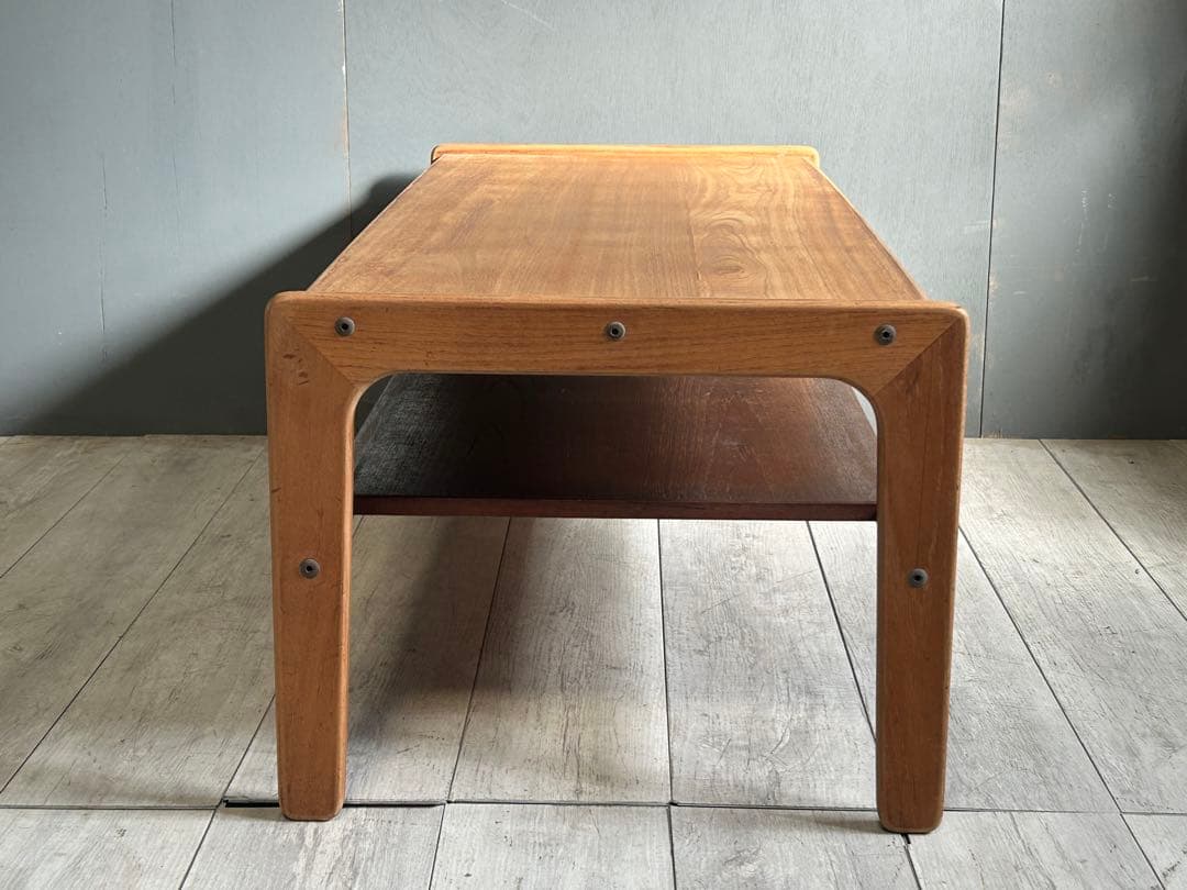 チーク素材 ローテーブル ワイドテーブル センターテーブル 北欧 IZZ