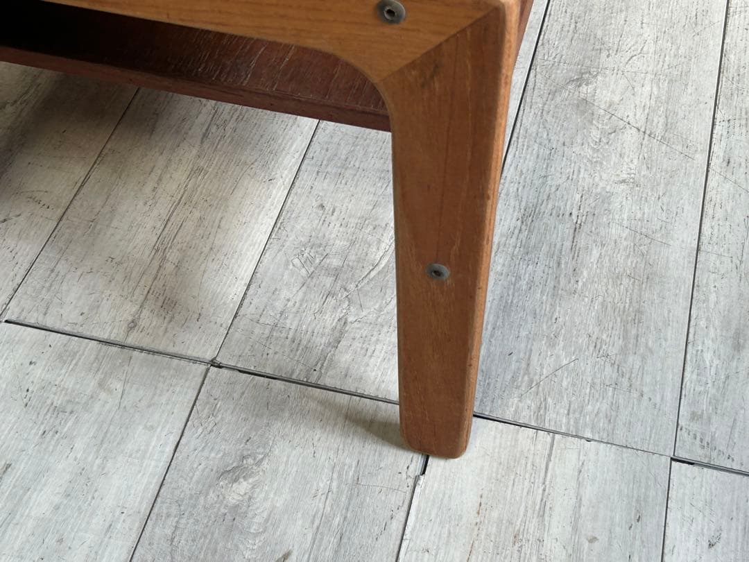 チーク素材 ローテーブル ワイドテーブル センターテーブル 北欧 IZZ