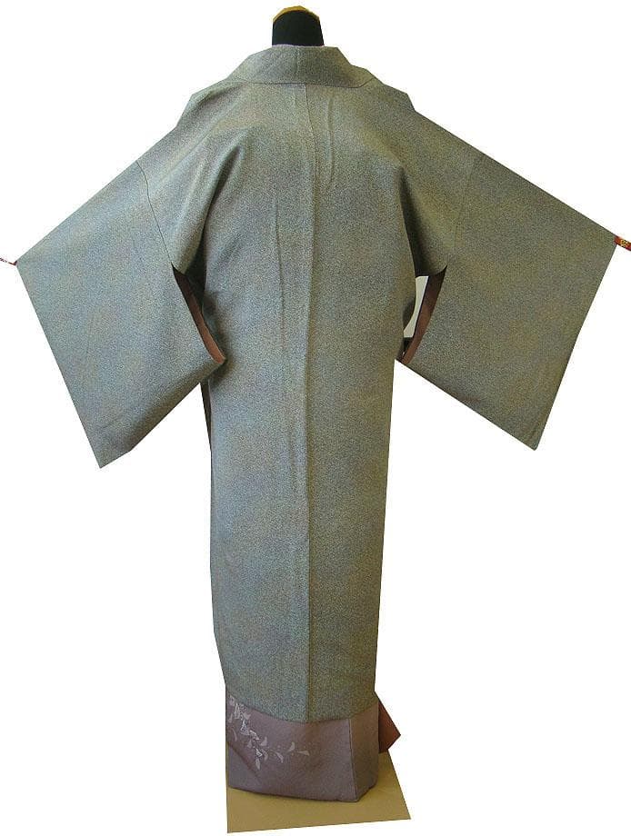 ☆美品 一越地 お洒落な ロング道中着（正絹）仕立上り＜C647