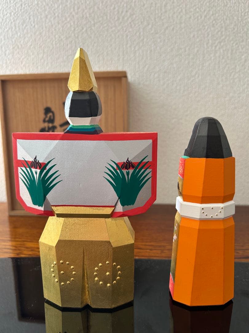 日本橋高島屋購入 最高級品 一刀彫 神泉 神泉作奈良 雛人形 立雛 20.5