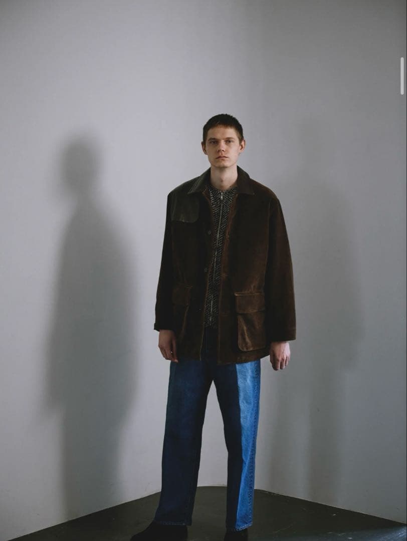 bisown MIX TWEED×VELVETEEN ZIPUP VEST - メルカリ