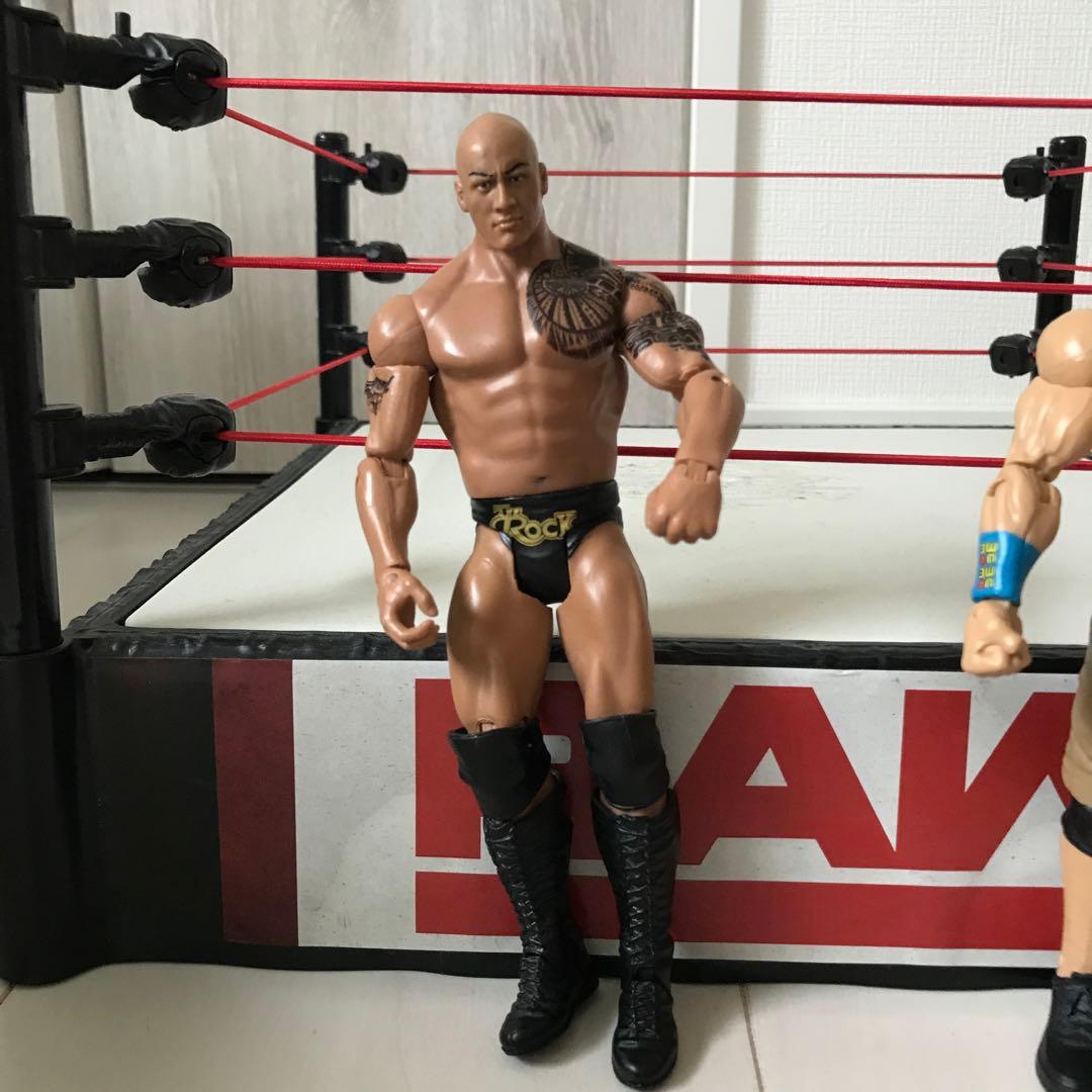 マテル WWEリング ジョン・シナ ザ・ロック フィギュアセット - メルカリ