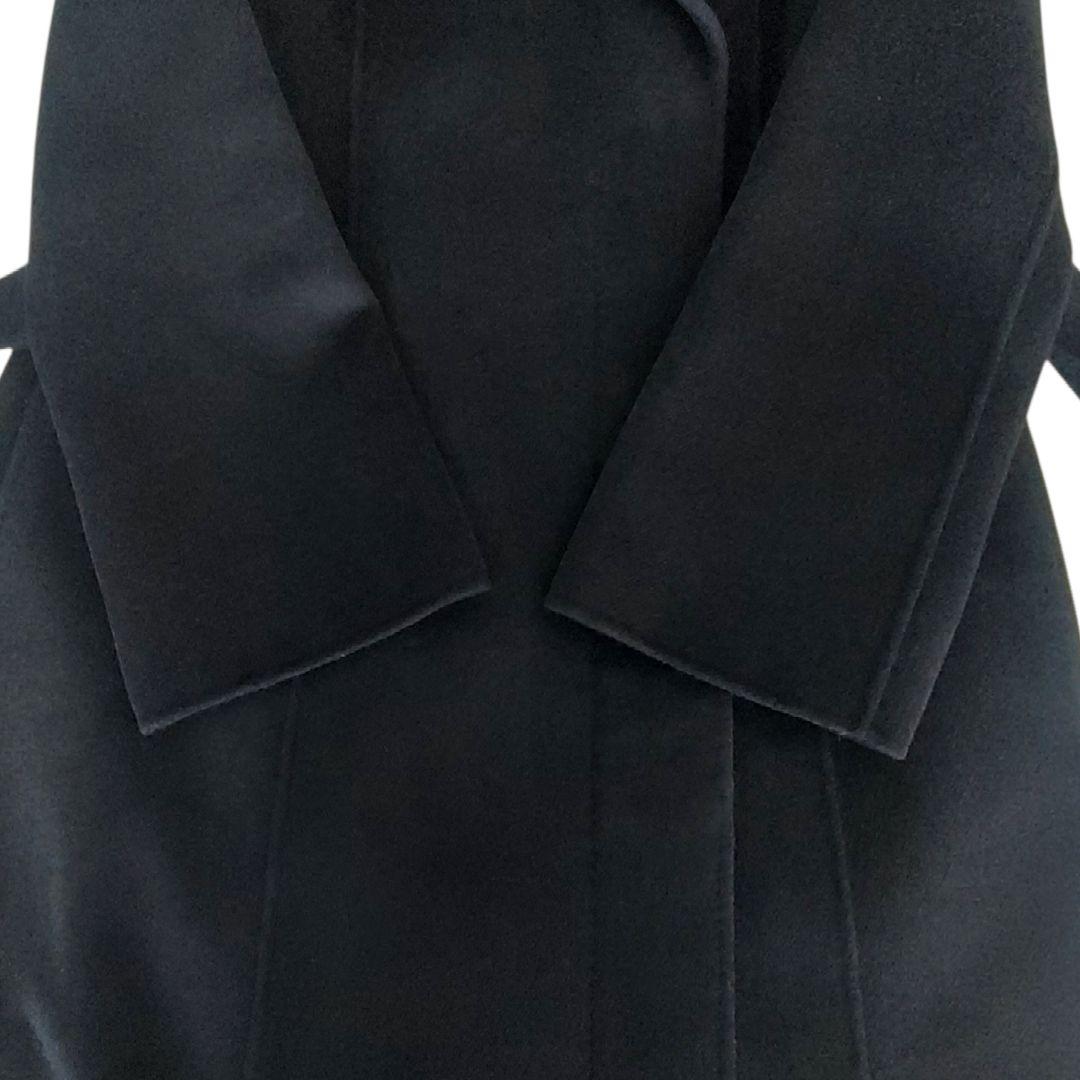 美品✨EPOCA アンゴラカシミヤウールコート 40 ベルト Aライン 黒