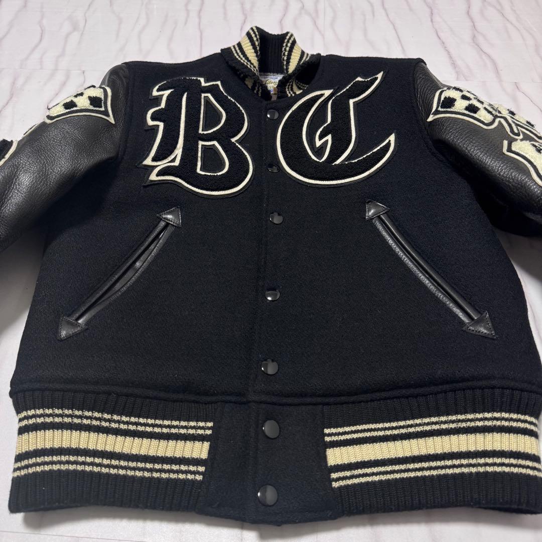 極美品✨ホワイトビル×Letterman クランクバスターズ レザースタジャン