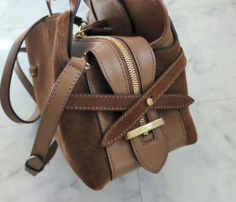 美品 アニヤ・ハインドマーチ スモールウィルソン スエード ブラウン