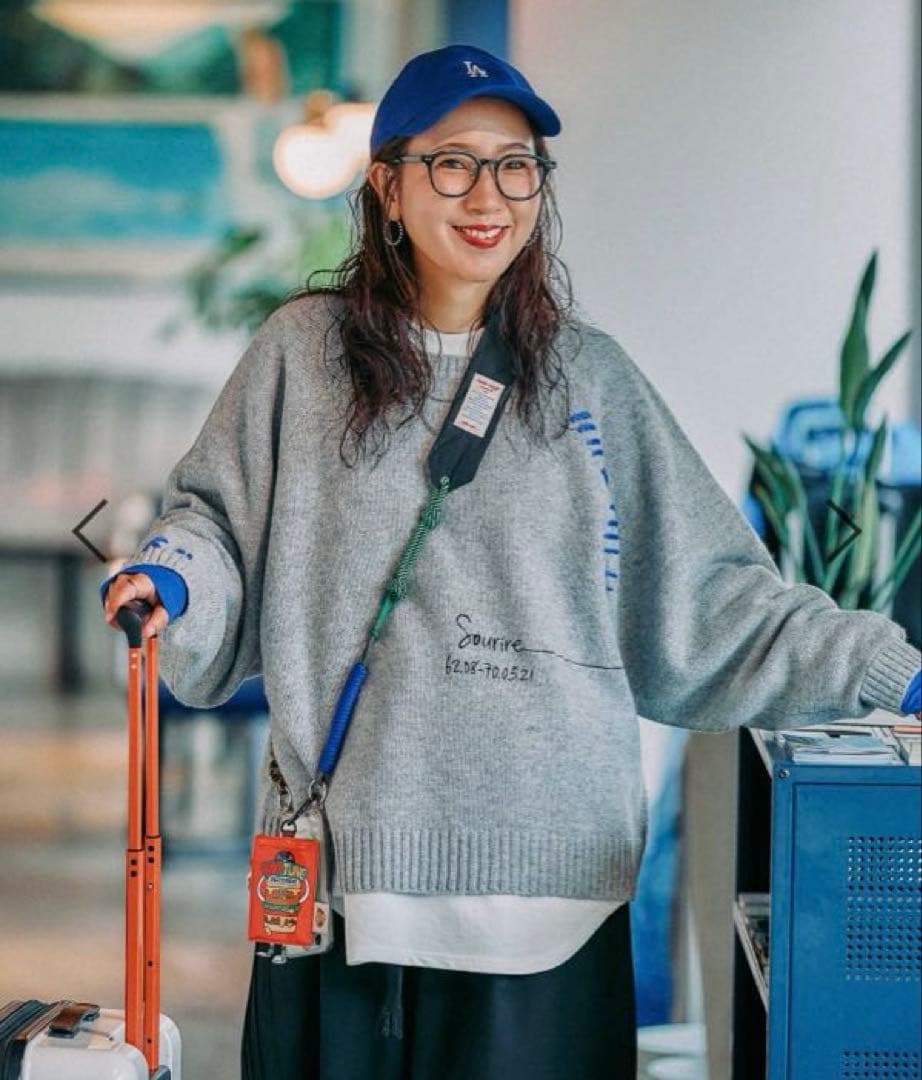 新品】ニコアンド be with M Misayo配色ドルプルオーバー グレー