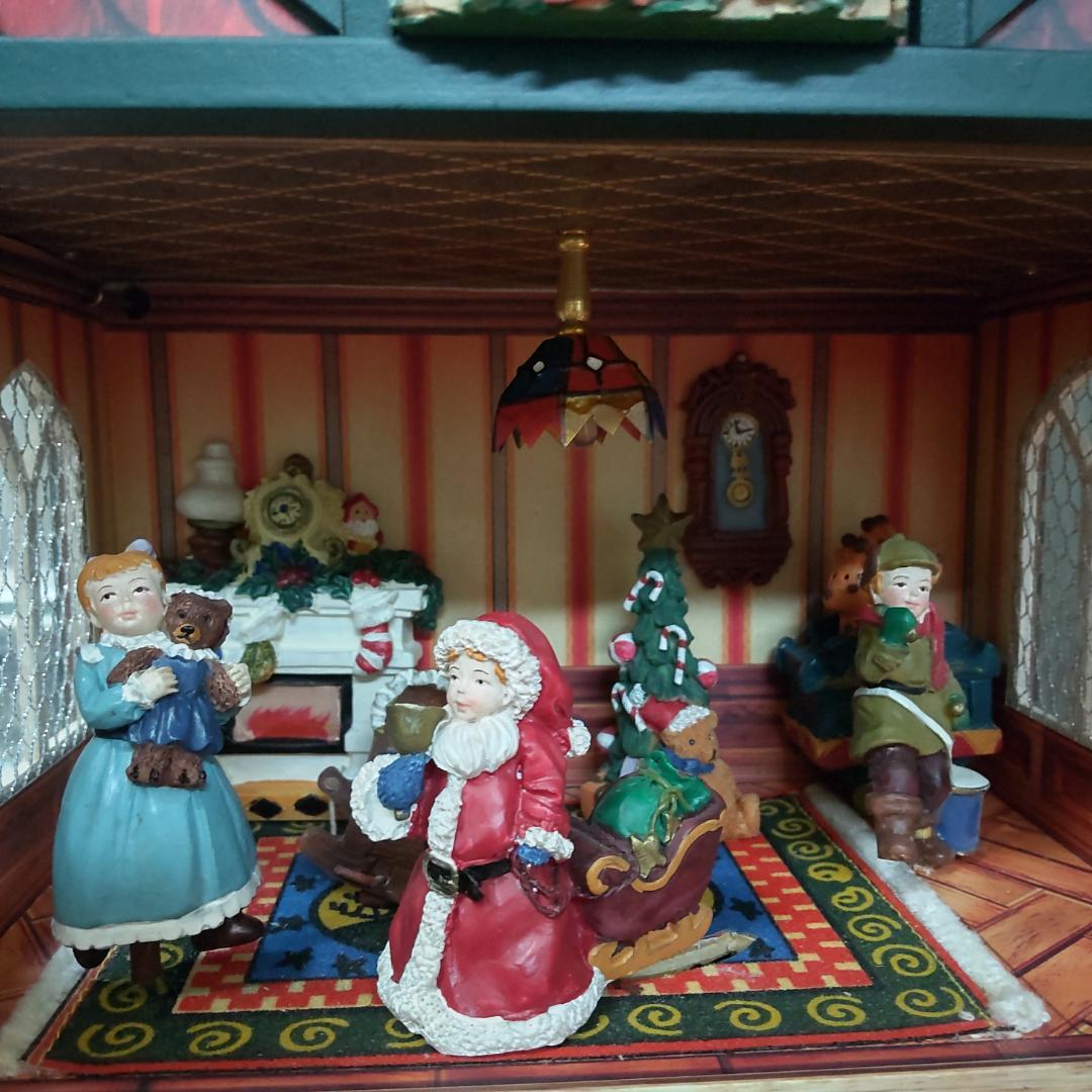 ハウス型オルゴール 新品訳アリ ドールハウス ミニチュア クリスマス