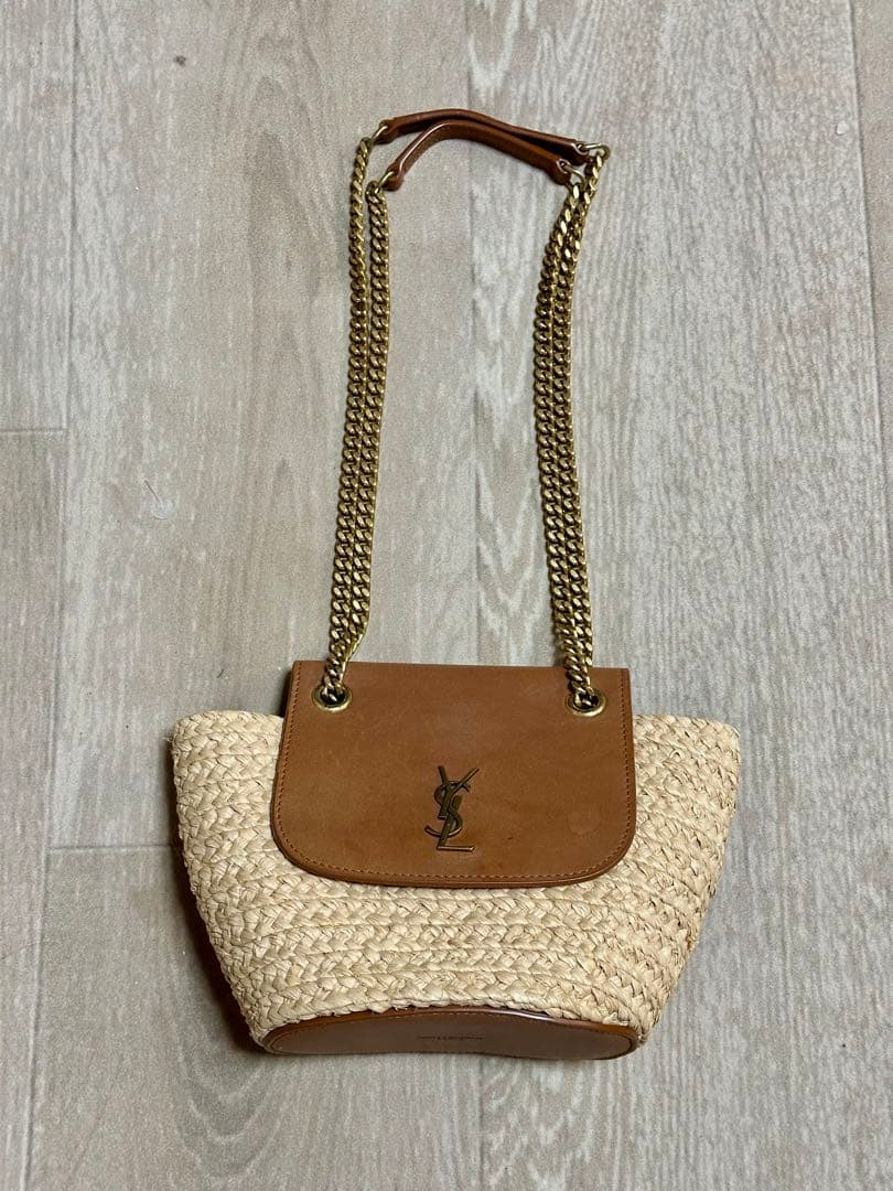 つくね様専用】サンローランマノンMINIラフィア2wayかごバッグ - メルカリ